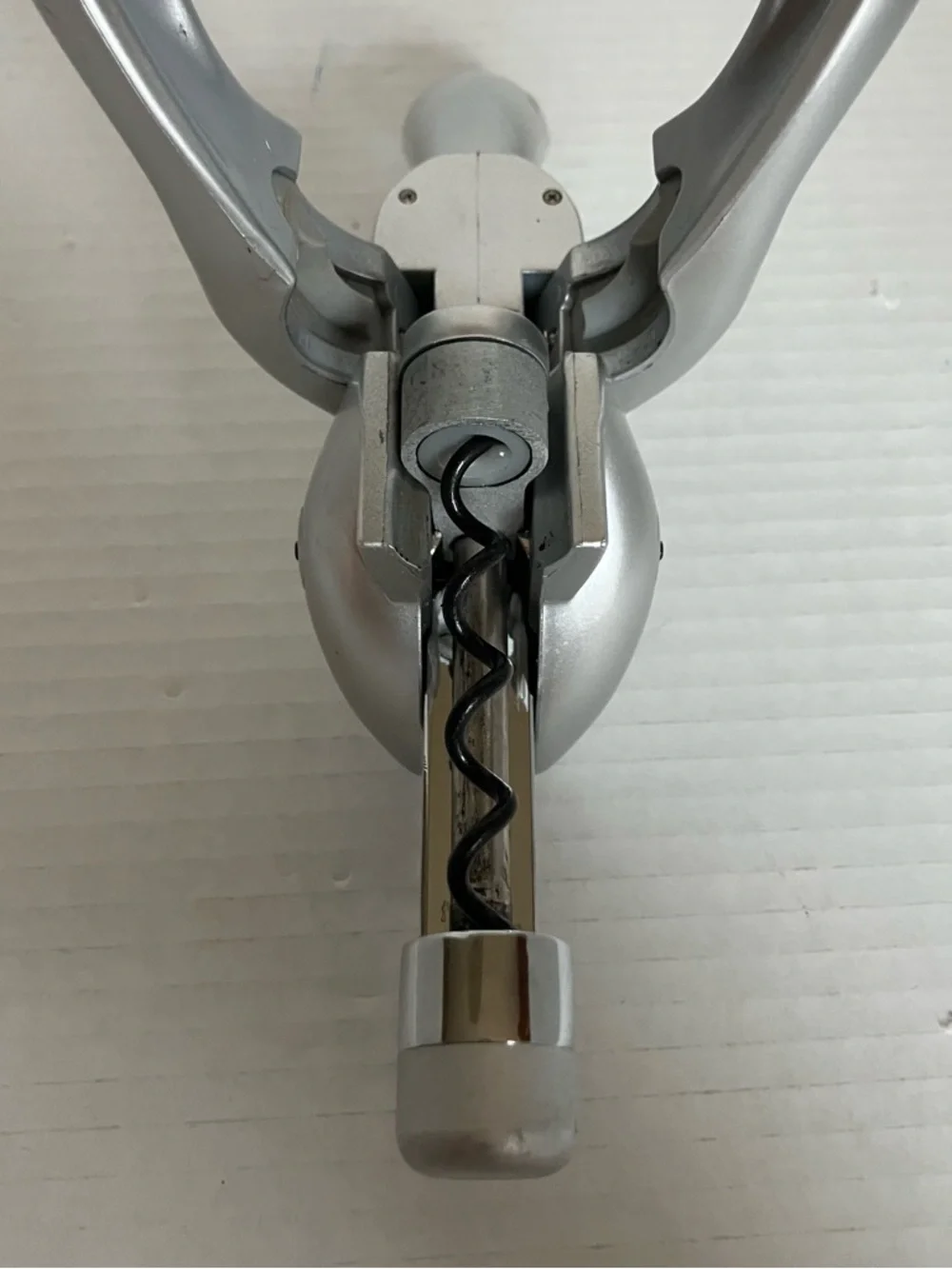 Silver Corkscrew with‎ Lever Handle Bottle Opener